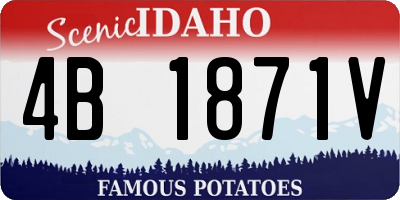 ID license plate 4B1871V
