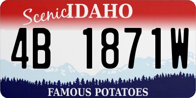 ID license plate 4B1871W