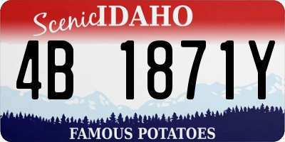 ID license plate 4B1871Y