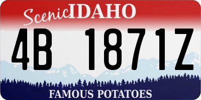 ID license plate 4B1871Z