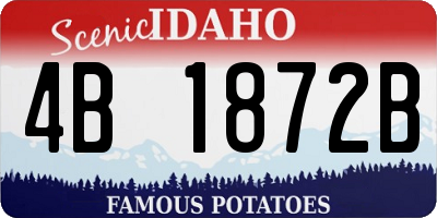 ID license plate 4B1872B