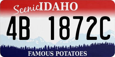 ID license plate 4B1872C