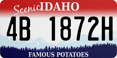 ID license plate 4B1872H