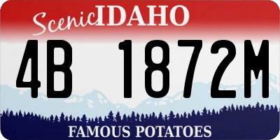 ID license plate 4B1872M