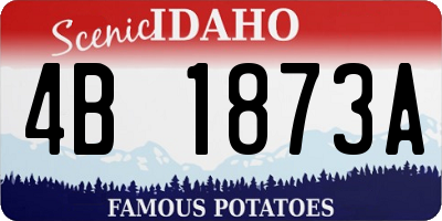 ID license plate 4B1873A