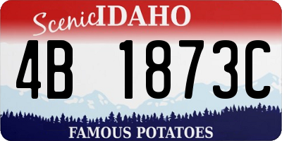 ID license plate 4B1873C