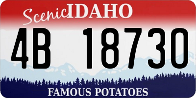 ID license plate 4B1873O