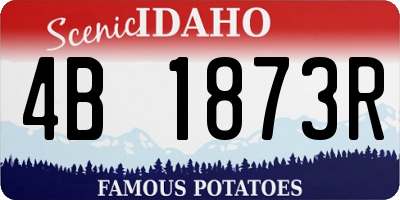 ID license plate 4B1873R