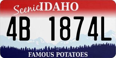 ID license plate 4B1874L