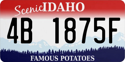 ID license plate 4B1875F