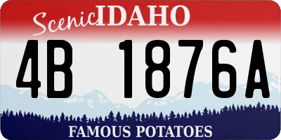 ID license plate 4B1876A
