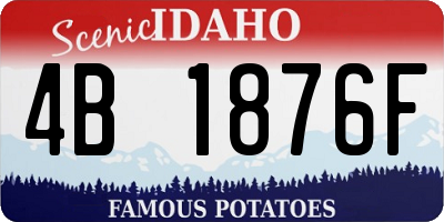 ID license plate 4B1876F