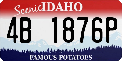 ID license plate 4B1876P