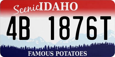 ID license plate 4B1876T