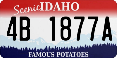 ID license plate 4B1877A