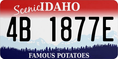 ID license plate 4B1877E
