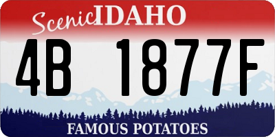 ID license plate 4B1877F