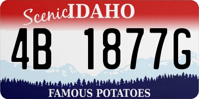 ID license plate 4B1877G