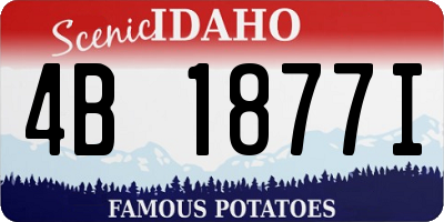 ID license plate 4B1877I