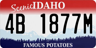 ID license plate 4B1877M