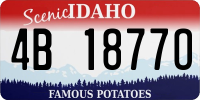 ID license plate 4B1877O