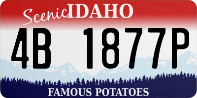 ID license plate 4B1877P