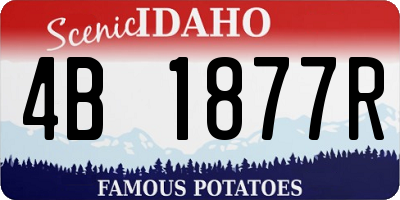 ID license plate 4B1877R