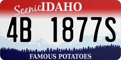 ID license plate 4B1877S