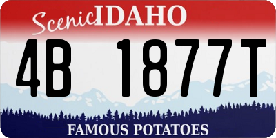 ID license plate 4B1877T