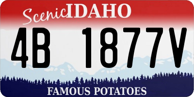 ID license plate 4B1877V