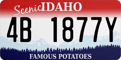 ID license plate 4B1877Y