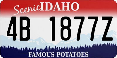 ID license plate 4B1877Z