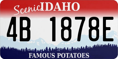 ID license plate 4B1878E