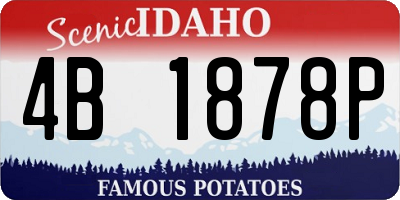 ID license plate 4B1878P