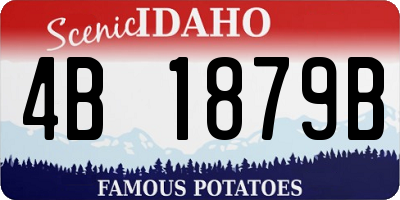 ID license plate 4B1879B