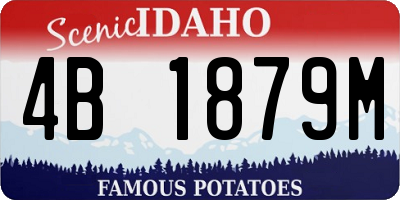 ID license plate 4B1879M