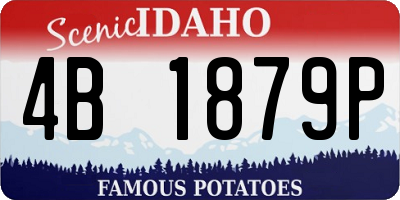 ID license plate 4B1879P