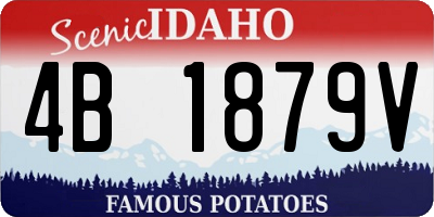 ID license plate 4B1879V