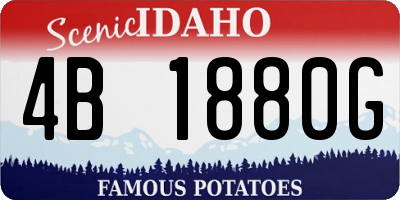 ID license plate 4B1880G