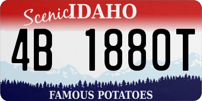 ID license plate 4B1880T