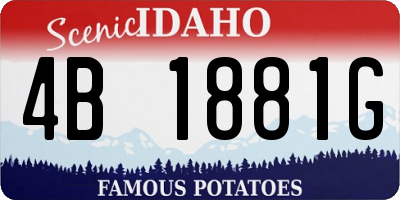 ID license plate 4B1881G