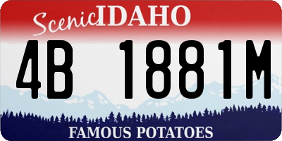 ID license plate 4B1881M