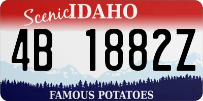 ID license plate 4B1882Z