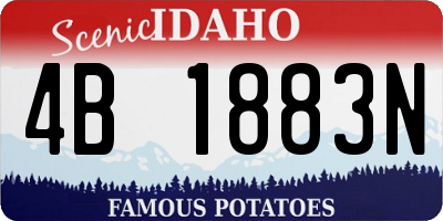 ID license plate 4B1883N