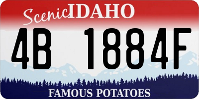 ID license plate 4B1884F