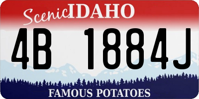 ID license plate 4B1884J