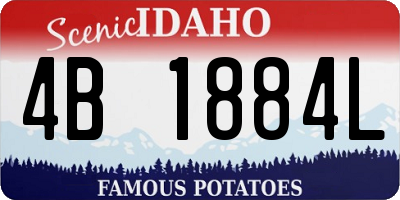 ID license plate 4B1884L