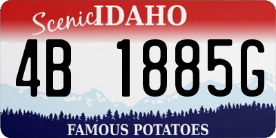 ID license plate 4B1885G