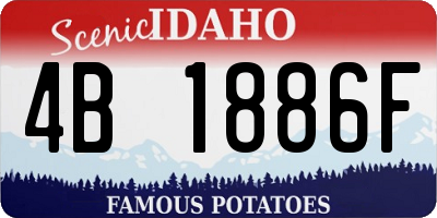 ID license plate 4B1886F