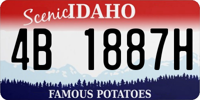 ID license plate 4B1887H